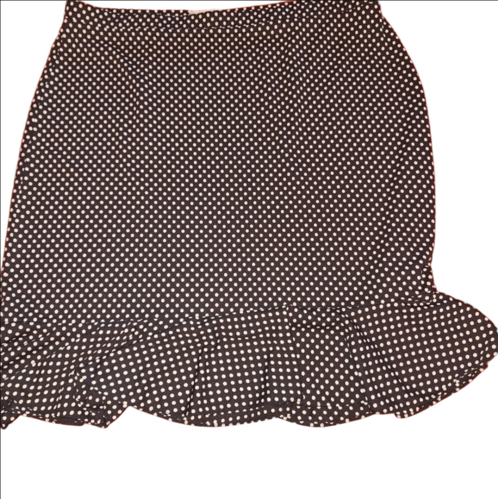 Michael Kors Black White Polka Dot Skirt Size 16